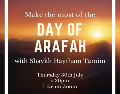 make the most of the day of arafah